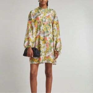 STINE GOYA Floral Print neva mini dress size small